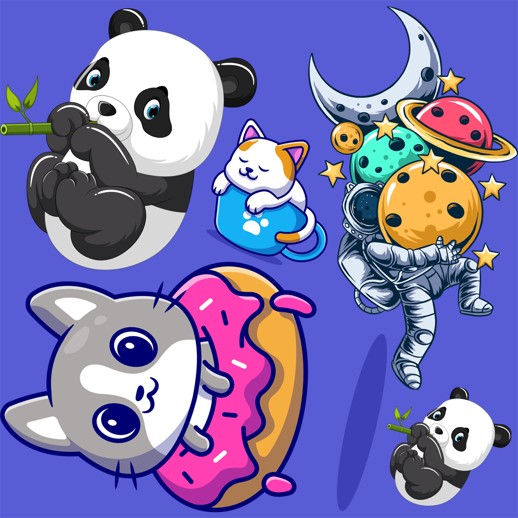 Estampa DTF 40x40cm Panda vd-04