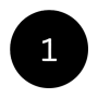circulo preto com numero 1